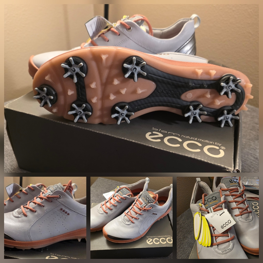 ECCO Gray and Orange Golf Shoes